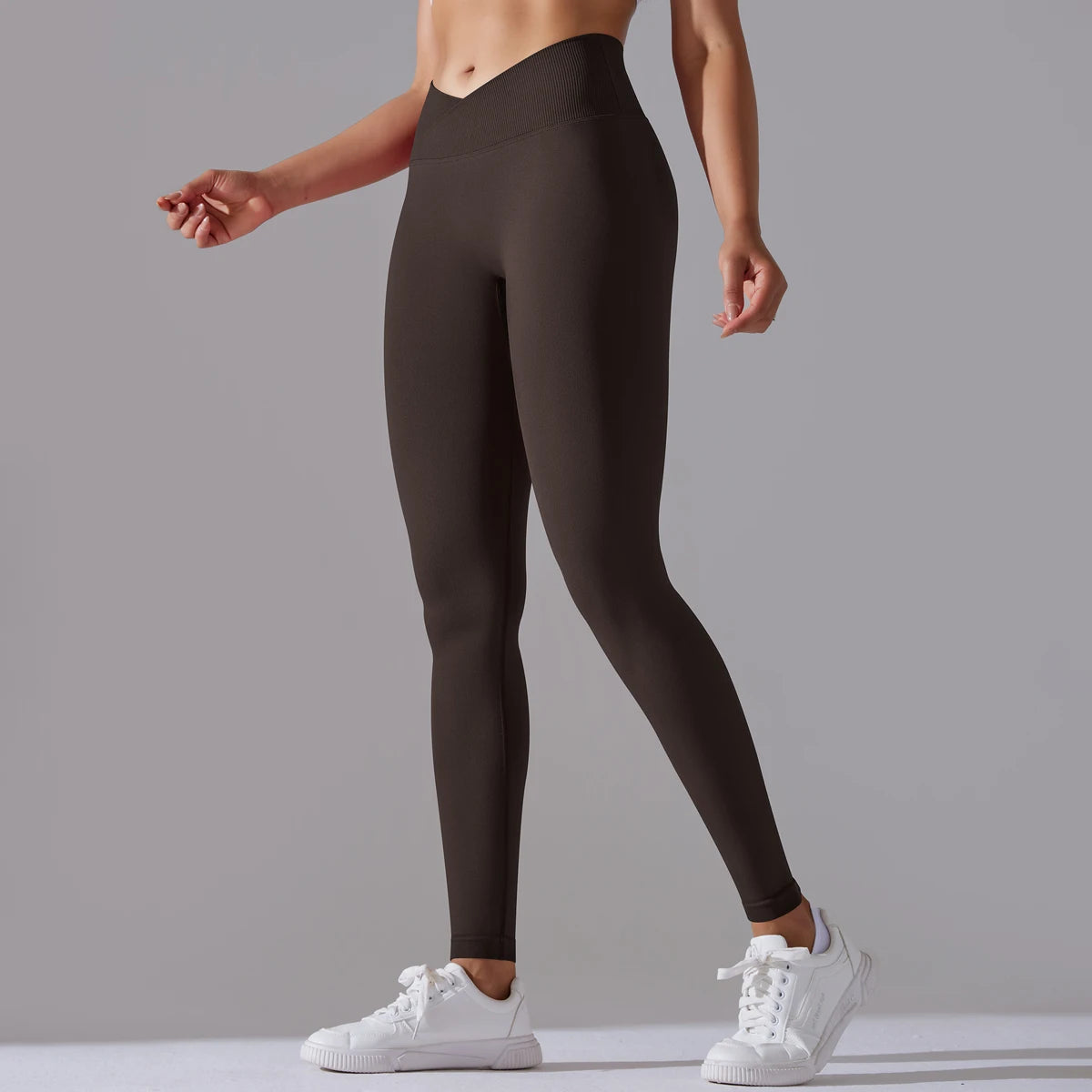 CrossWaist Seamless High-Waist Yoga Leggings