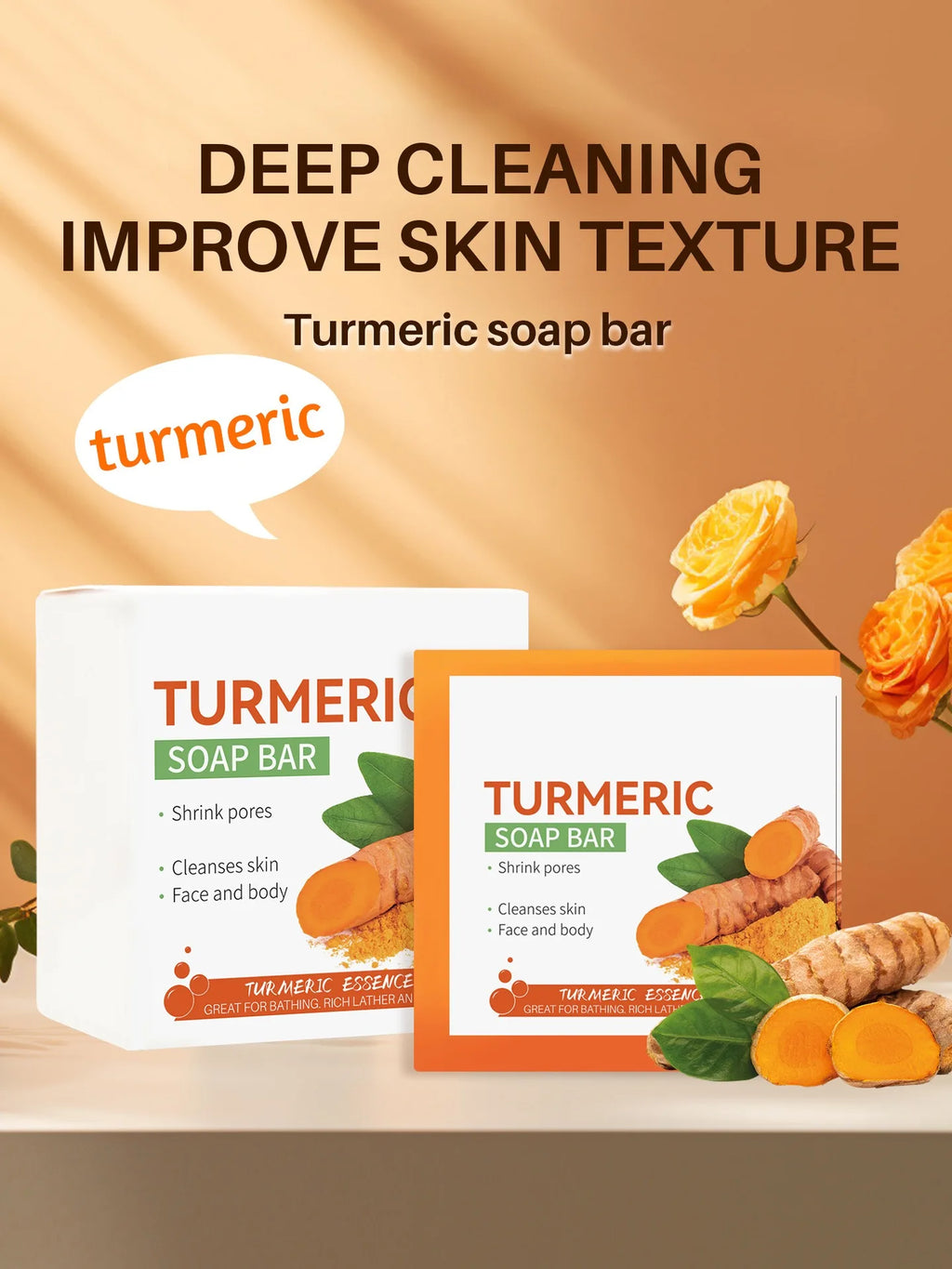 Turmeric Brightening Soap – Handmade Face & Body Bar
