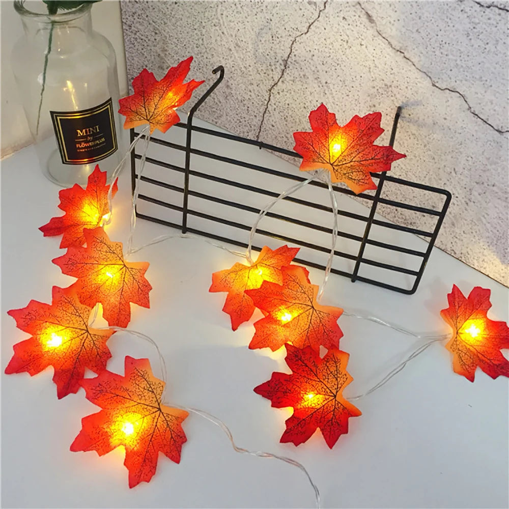Halloween LED String Lights – Maple Leaf Fairy Lights Garland