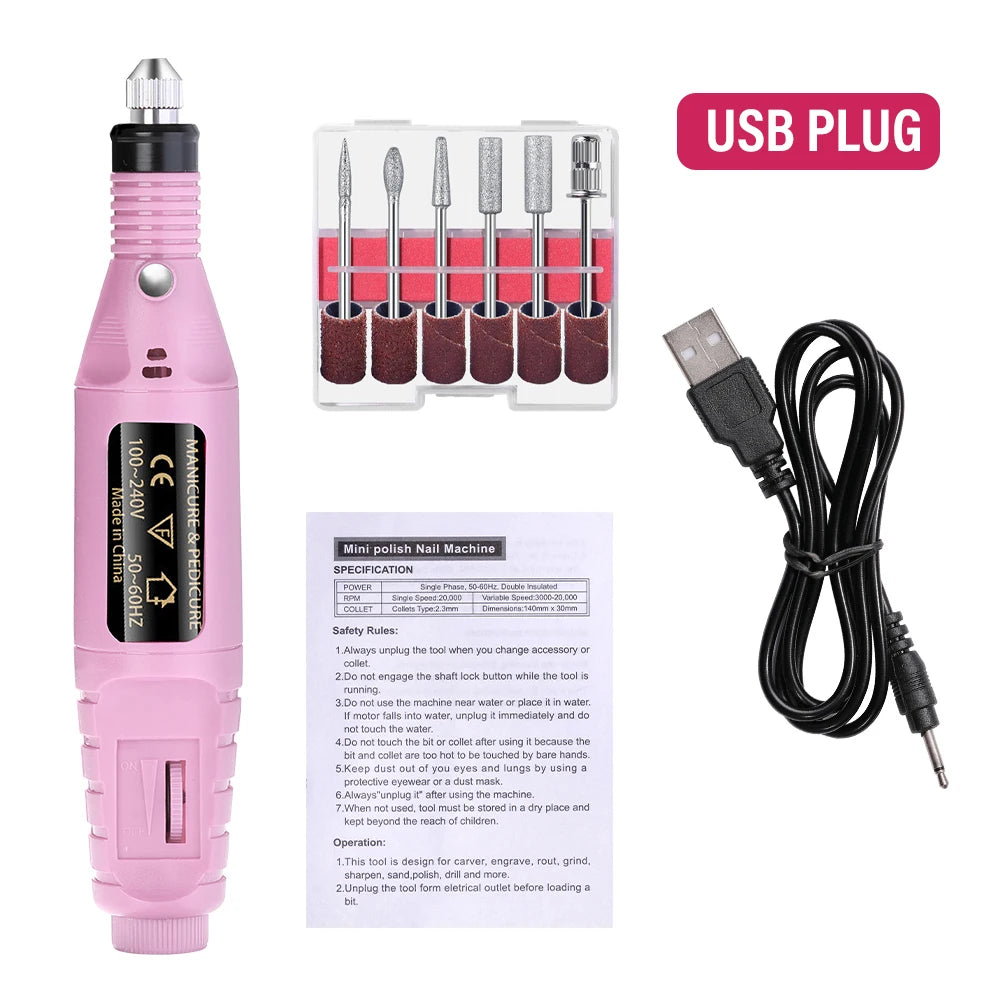 Electric Nail Drill Machine Set – Professional Manicure & Pedicure Kit