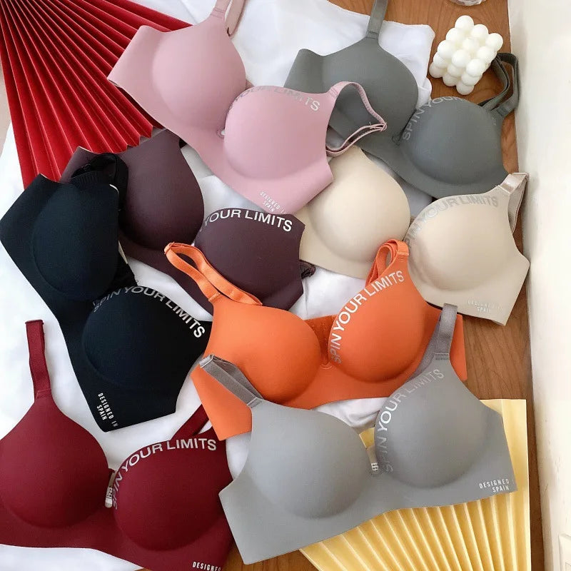 Women's Floral Print Seamless Bralette — Wireless Push-Up Bra