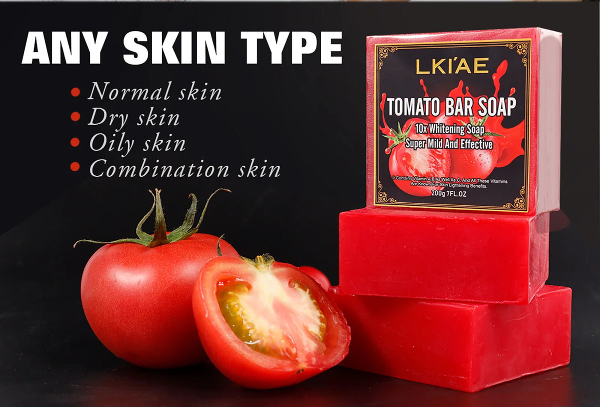 Organic Tomato Soap Bar — Deep Cleanse, Exfoliate & Moisturize
