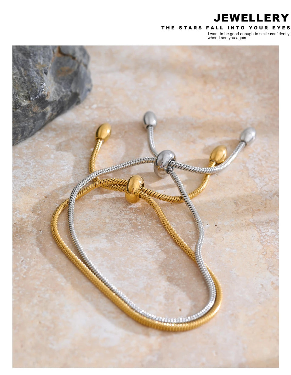 Adjustable Chain Pull-Out Bangle Bracelet