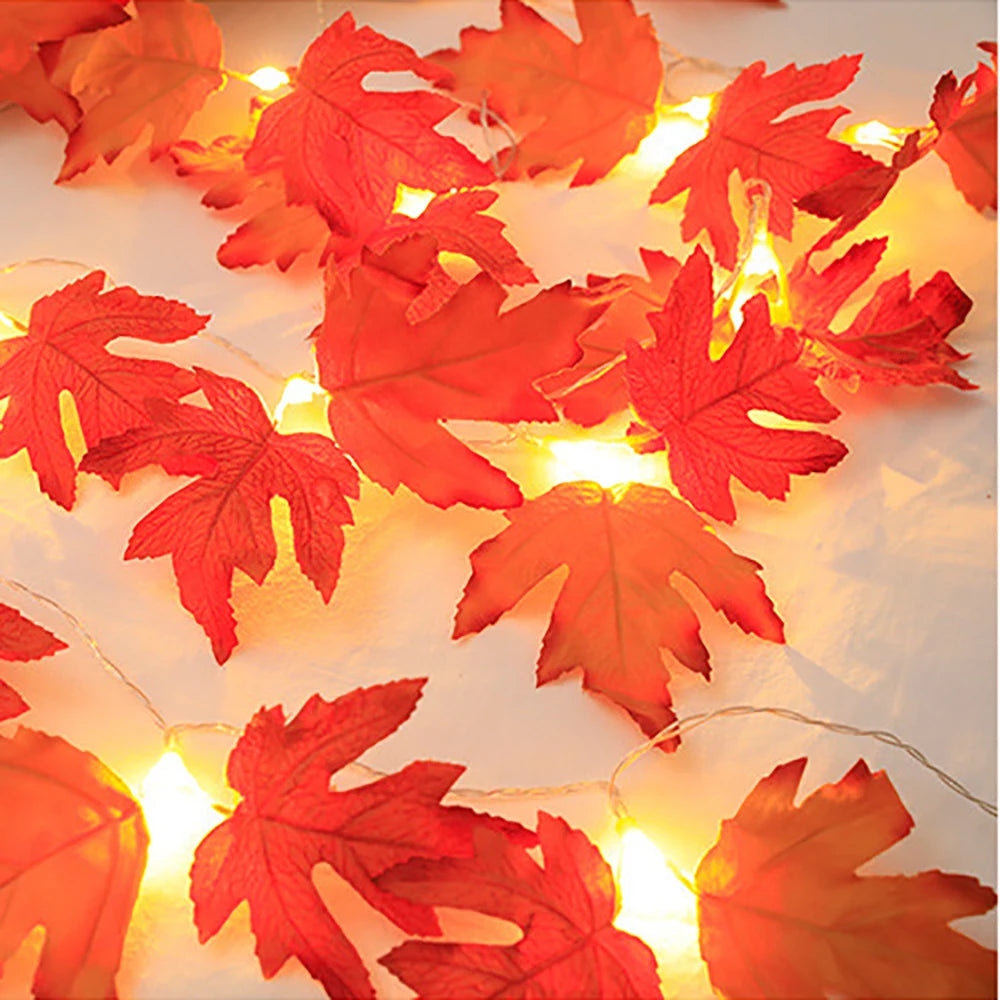 Halloween LED String Lights – Maple Leaf Fairy Lights Garland