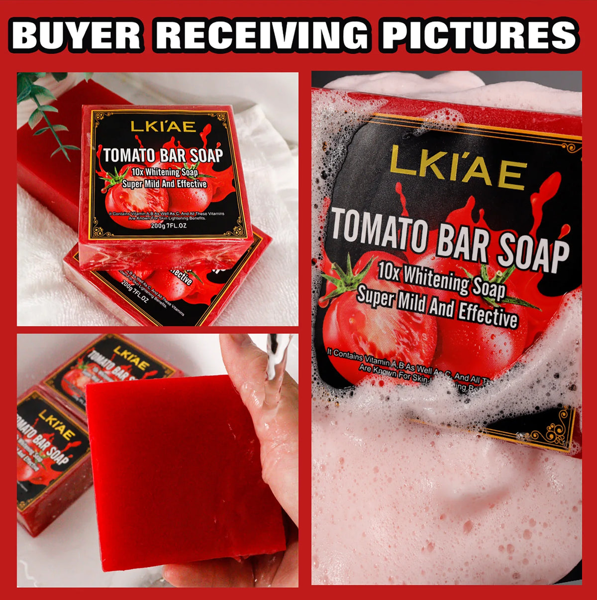 Organic Tomato Soap Bar — Deep Cleanse, Exfoliate & Moisturize