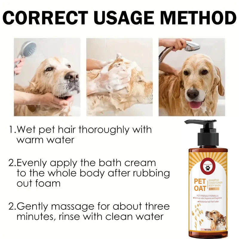 Gentle Deodorizing Pet Shampoo – Soft Coat Formula for Dogs & Cats