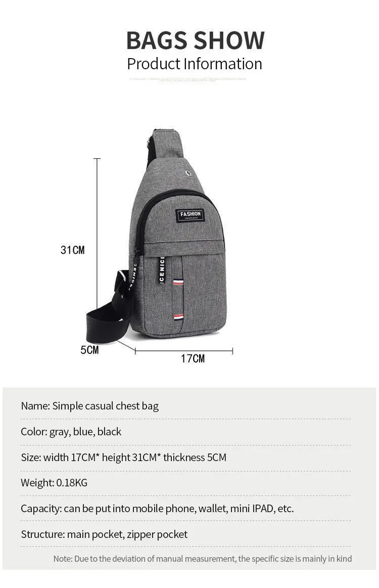 Men's Waterproof Large-Capacity Fanny Pack
