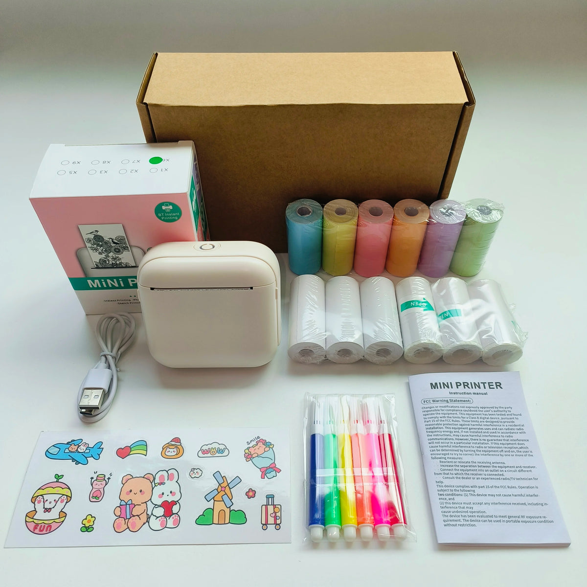 PocketPrint Mini Inkless Thermal Printer – Portable Bluetooth Printer for Labels, Photos & Notes