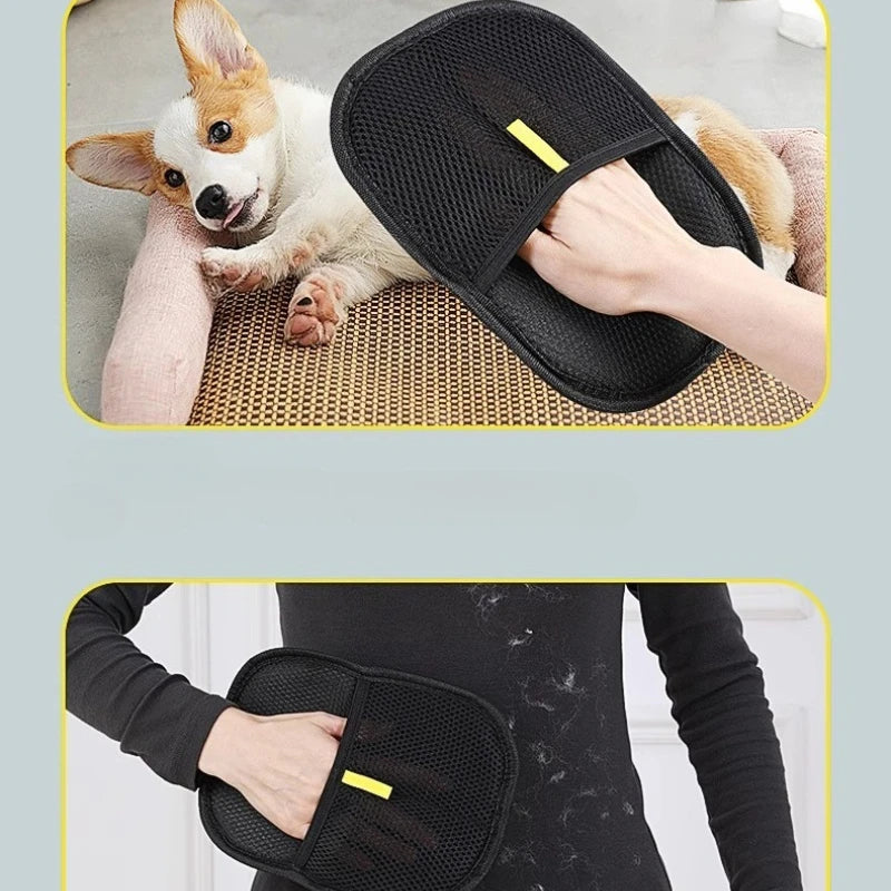 Washable Pet Hair Remover Gloves – De-Shedding Grooming Mitts