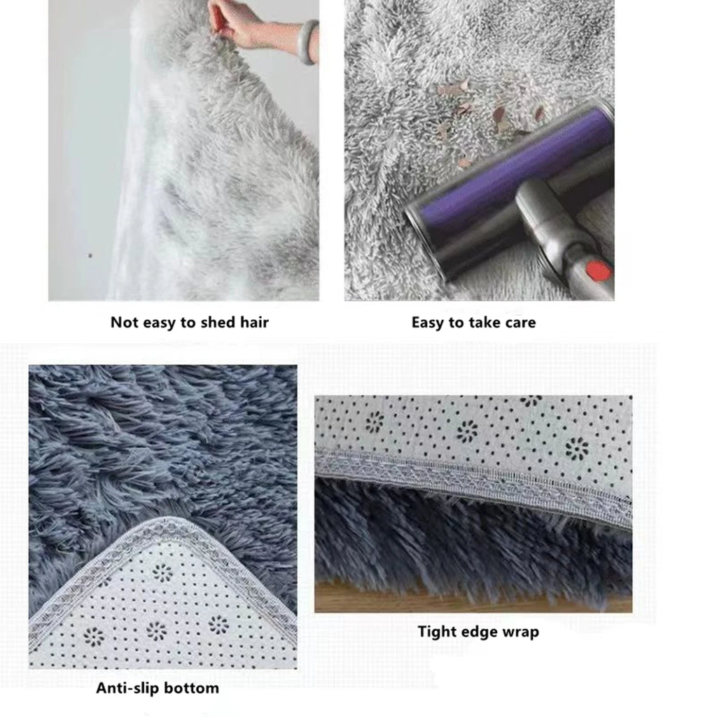 Fluffy Shag Area Rug – Soft Plush Carpet for Living Room