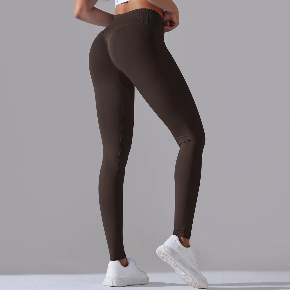 CrossWaist Seamless High-Waist Yoga Leggings