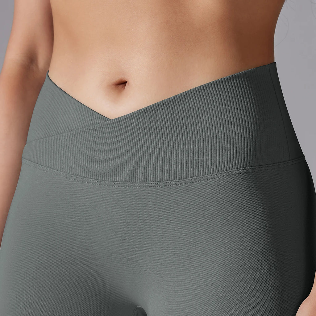 CrossWaist Seamless High-Waist Yoga Leggings
