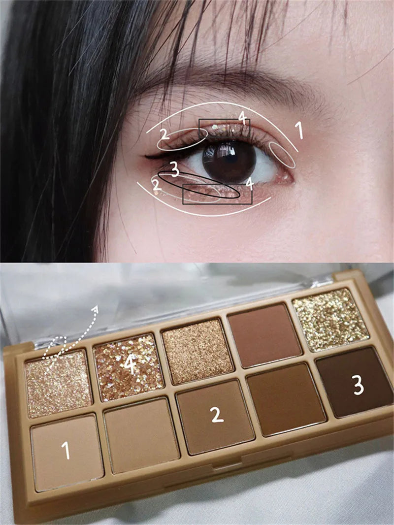 Ten-Color Matte Eyeshadow Palette