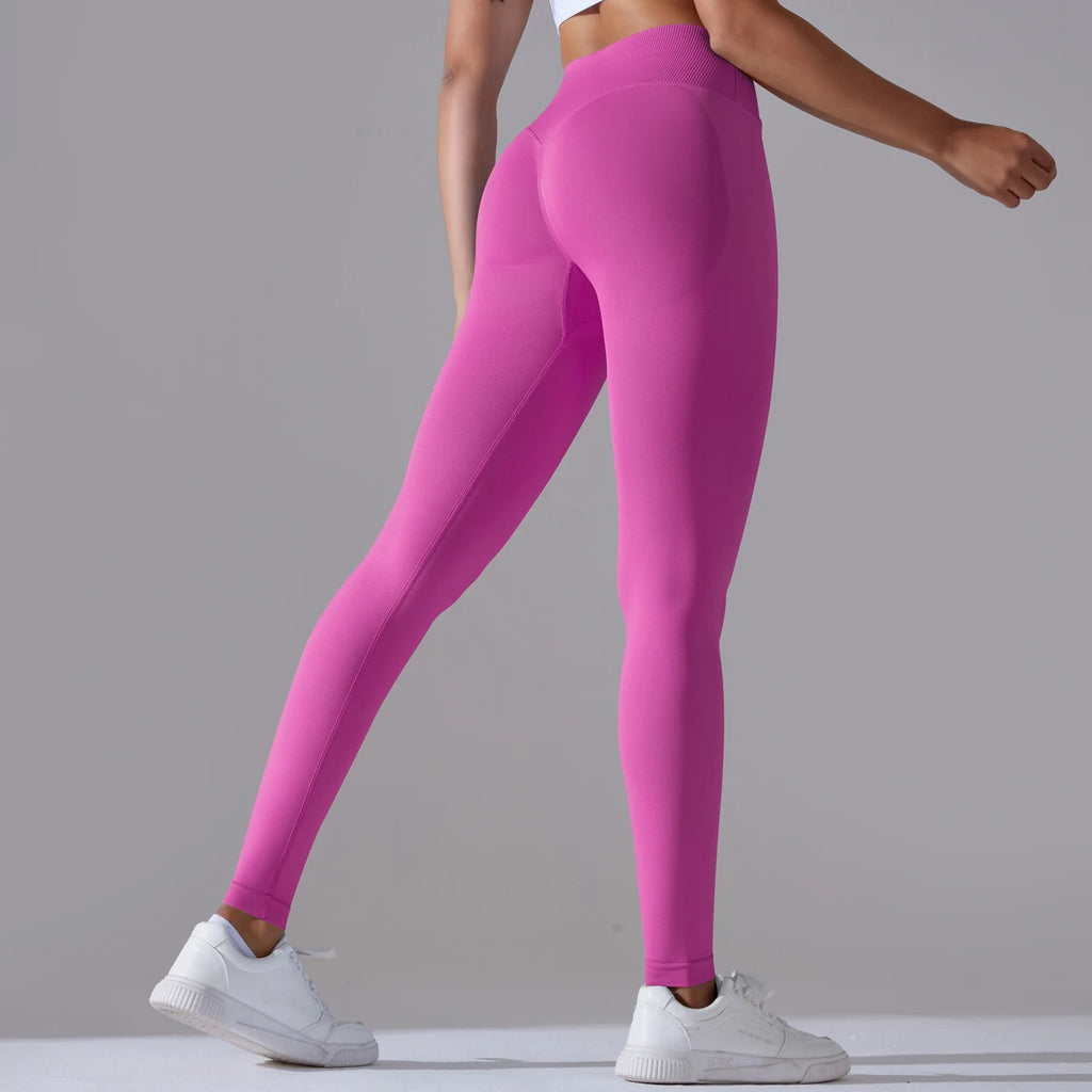 CrossWaist Seamless High-Waist Yoga Leggings