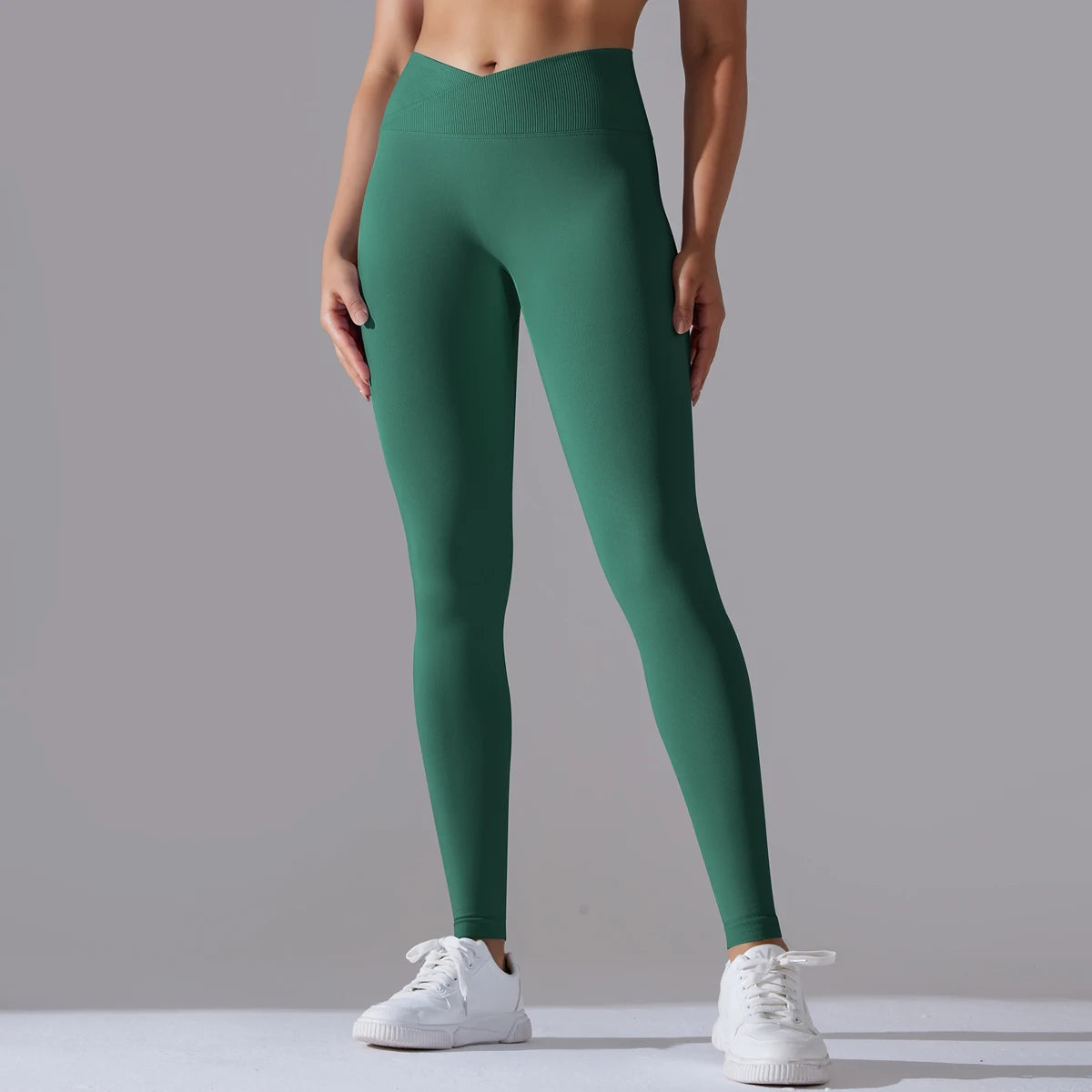 CrossWaist Seamless High-Waist Yoga Leggings