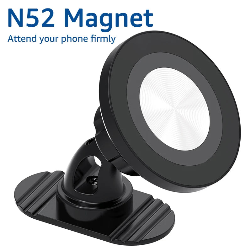 GripGo Magnetic Car Phone Mount – 360° Rotation for MagSafe & All Phones