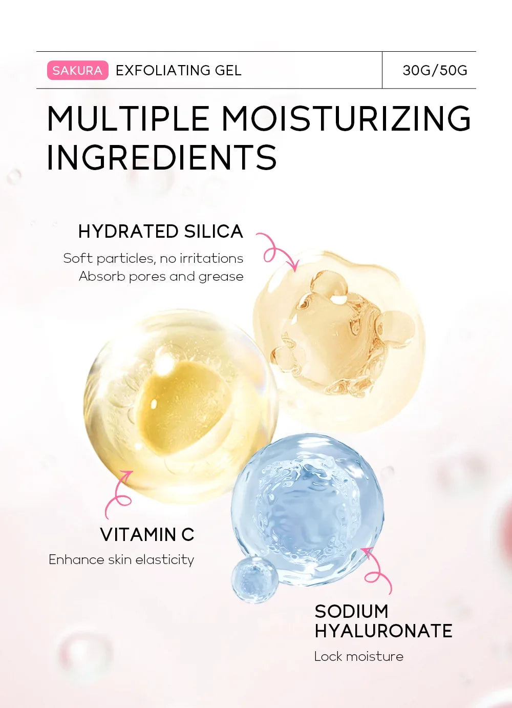 Sakura Exfoliating Peeling Gel – Gentle 3-Minute Facial Exfoliator