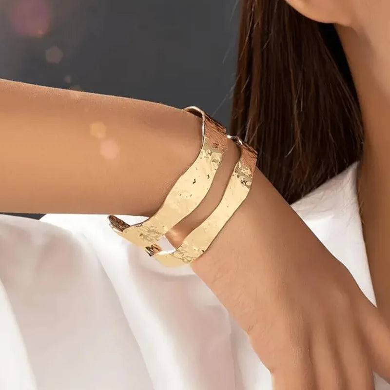 Hammered Metal Cuff Bangle
