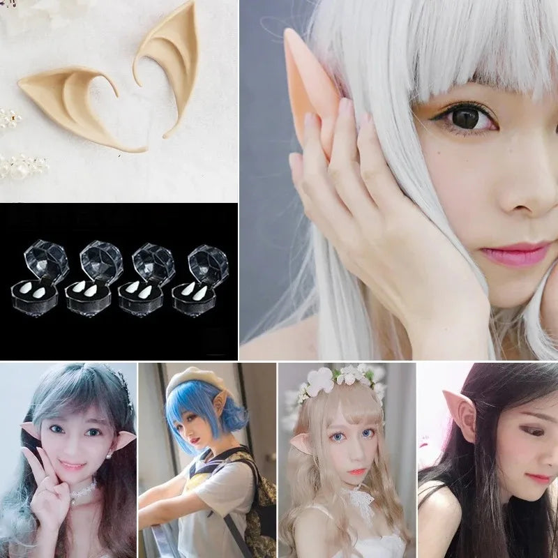 Realistic Vampire Teeth Fangs – Halloween Costume Teeth with Adhesive