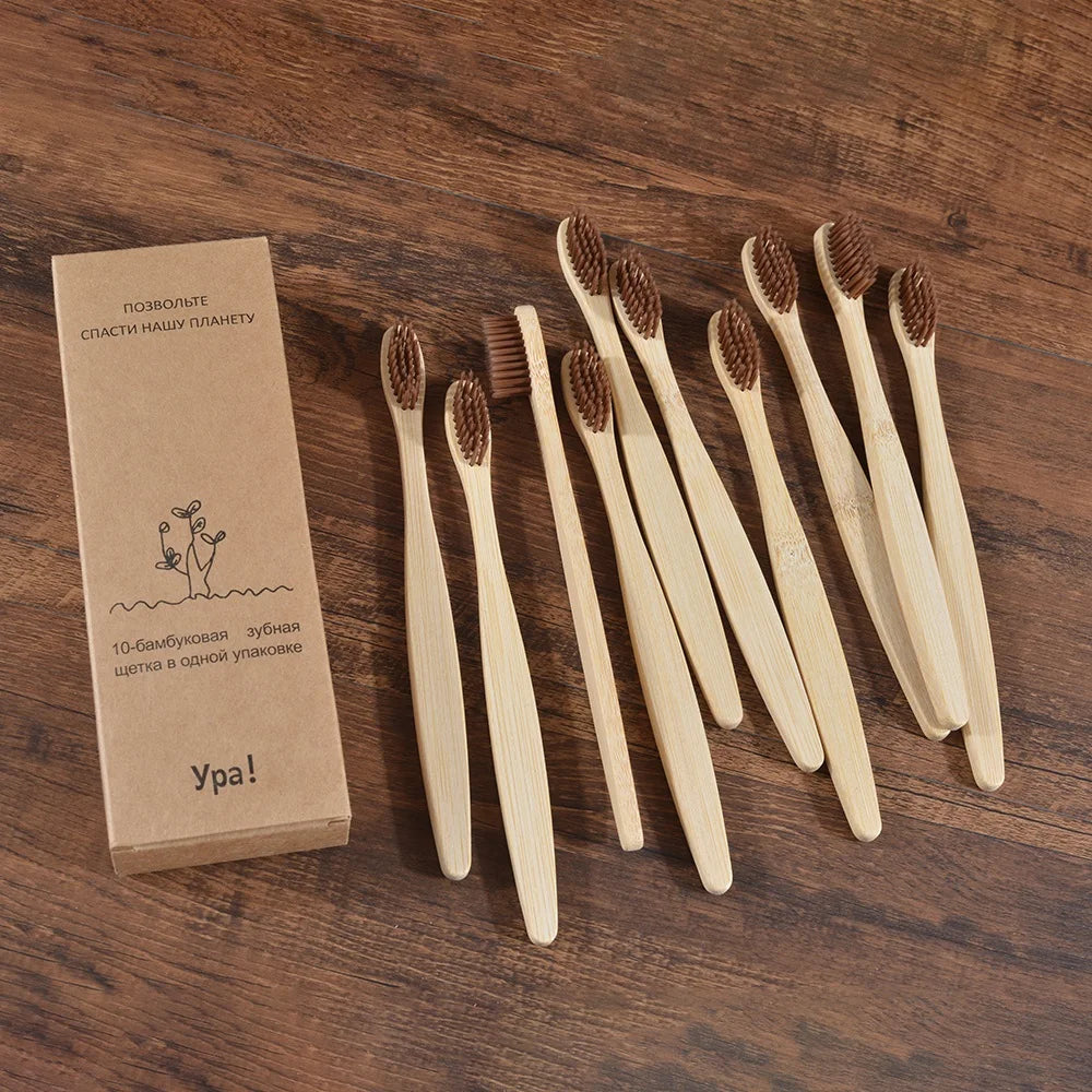 BambooSmile Natural Bamboo Toothbrush Set