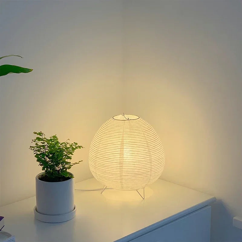 Japanese Rice Paper Table Lamp – Lantern Style