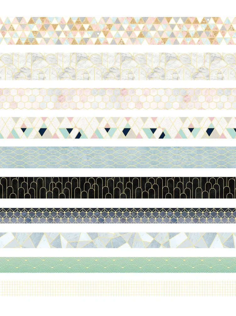 Pink Washi Tape Set with Gold Foil