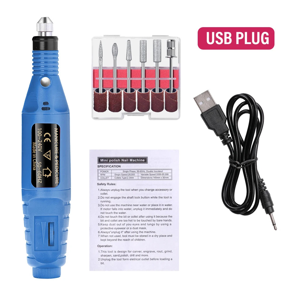 Electric Nail Drill Machine Set – Professional Manicure & Pedicure Kit