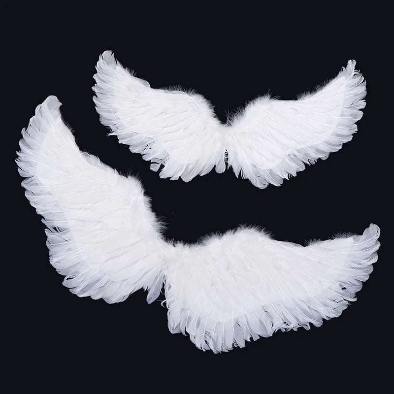 Angel Wings, Halo & Wand Costume Set – White Feather Cosplay Accessories