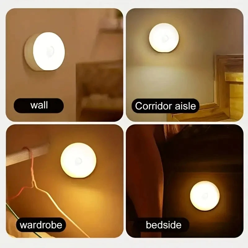 GlowSense Motion Sensor Night Light – Wireless LED Lamp for Bedroom, Hallway & Closet
