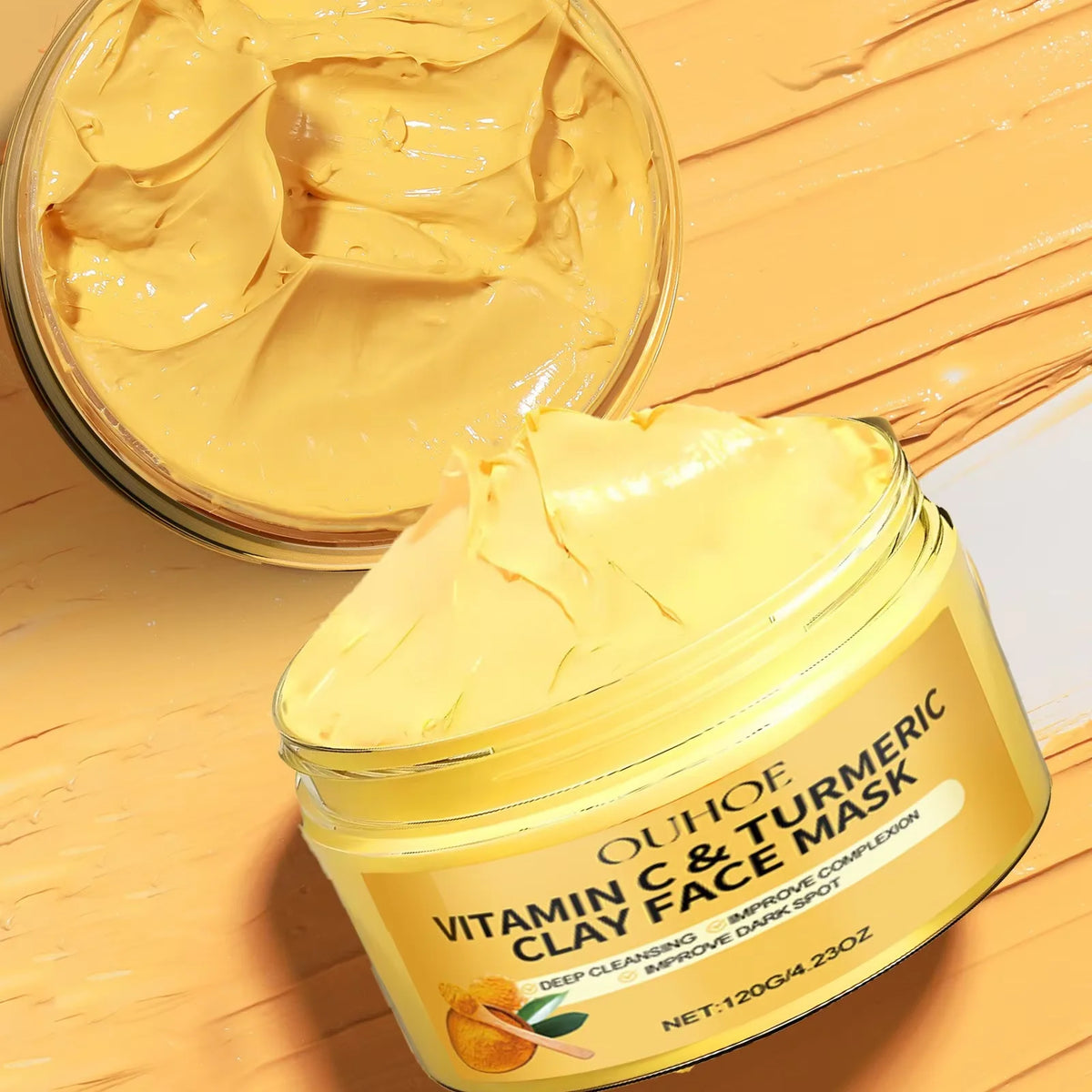 Turmeric Vitamin C Clay Mask – Deep Cleansing & Brightening Face Mask