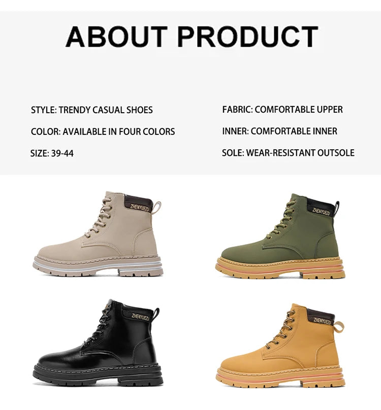 Men's Retro Short Boots