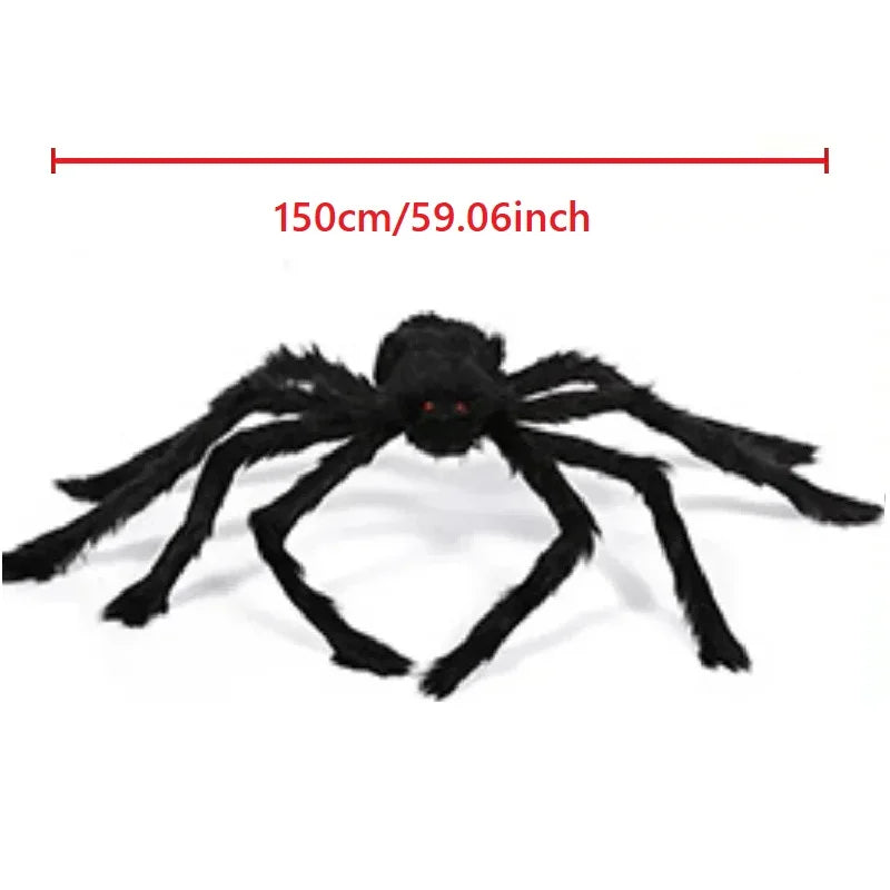 Giant Halloween Spider Decor – Indoor/Outdoor Haunted House Prop