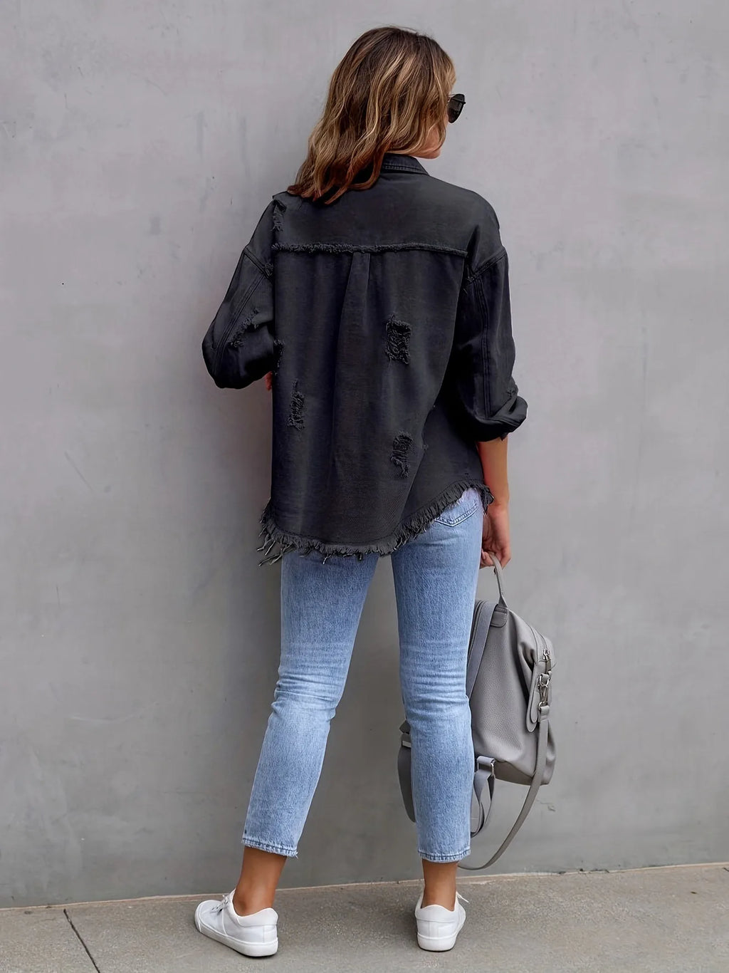 Women's Mid-Length Denim Jacket