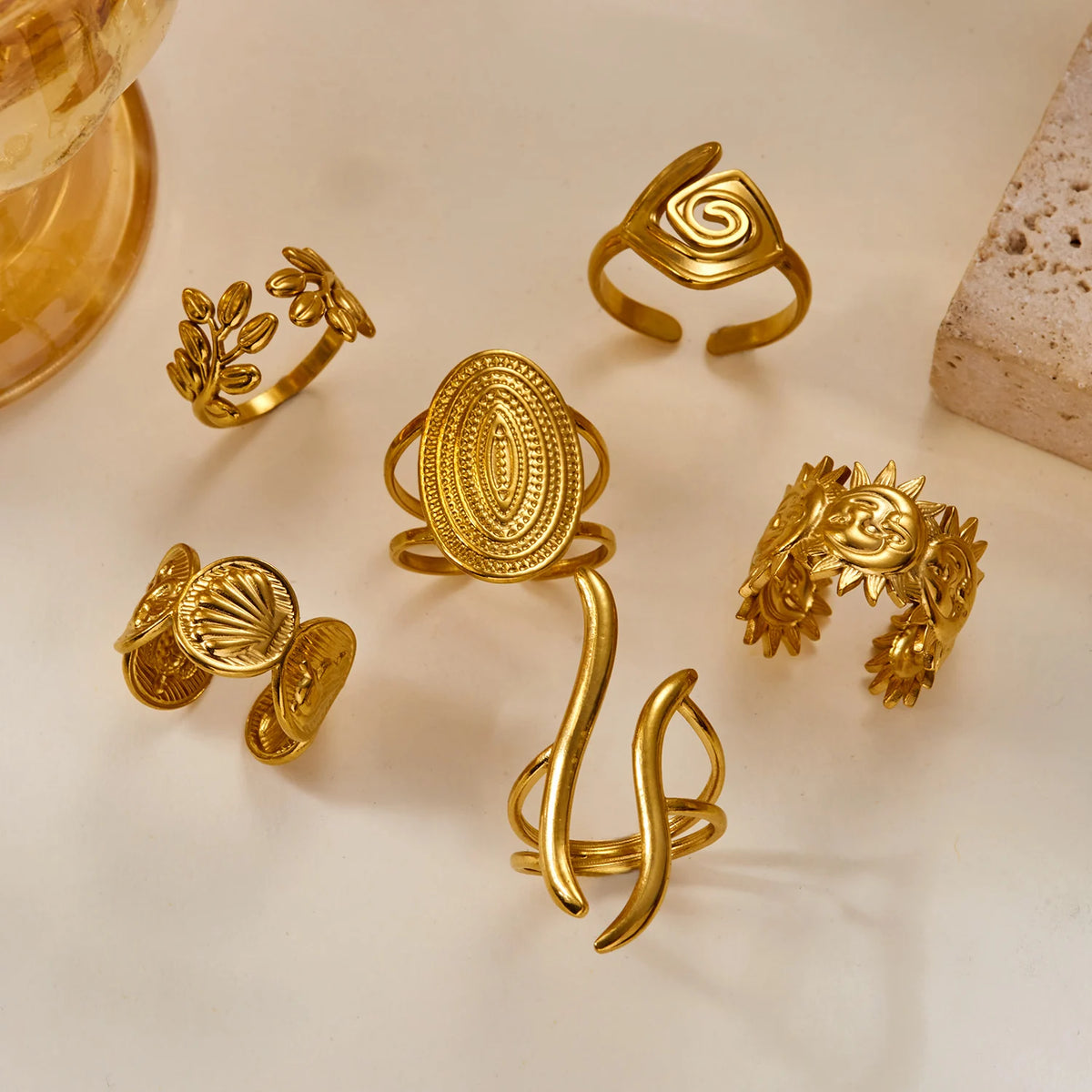 Vintage Open Rings Set