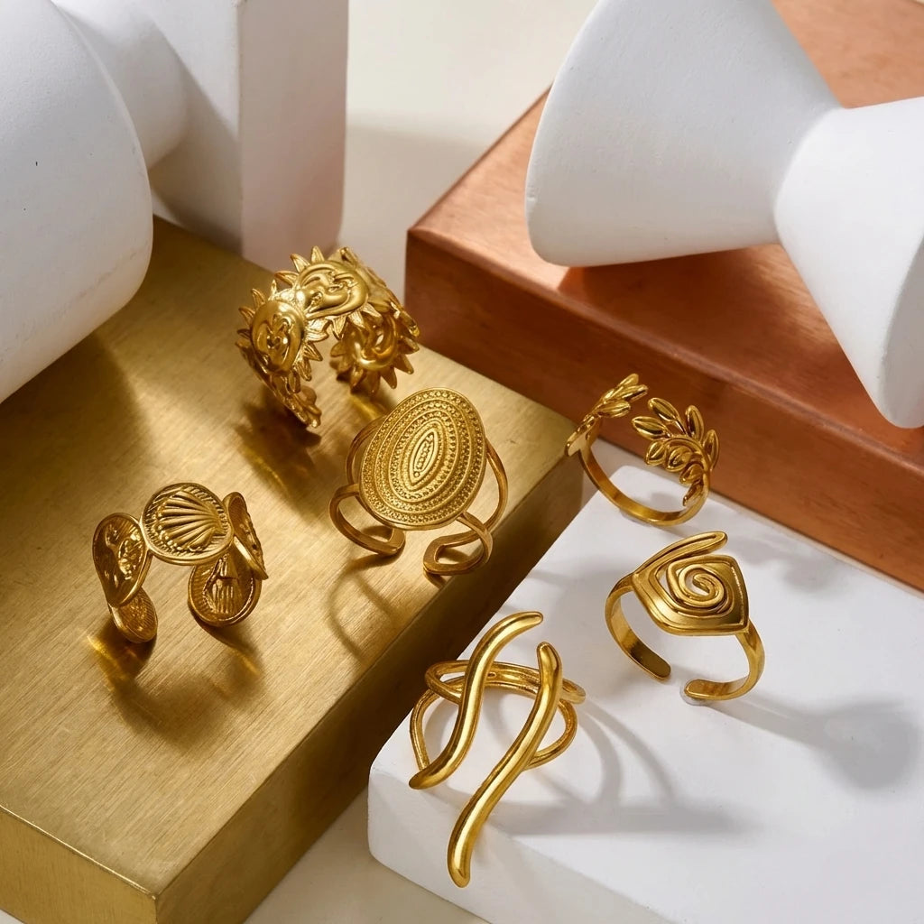 Vintage Open Rings Set