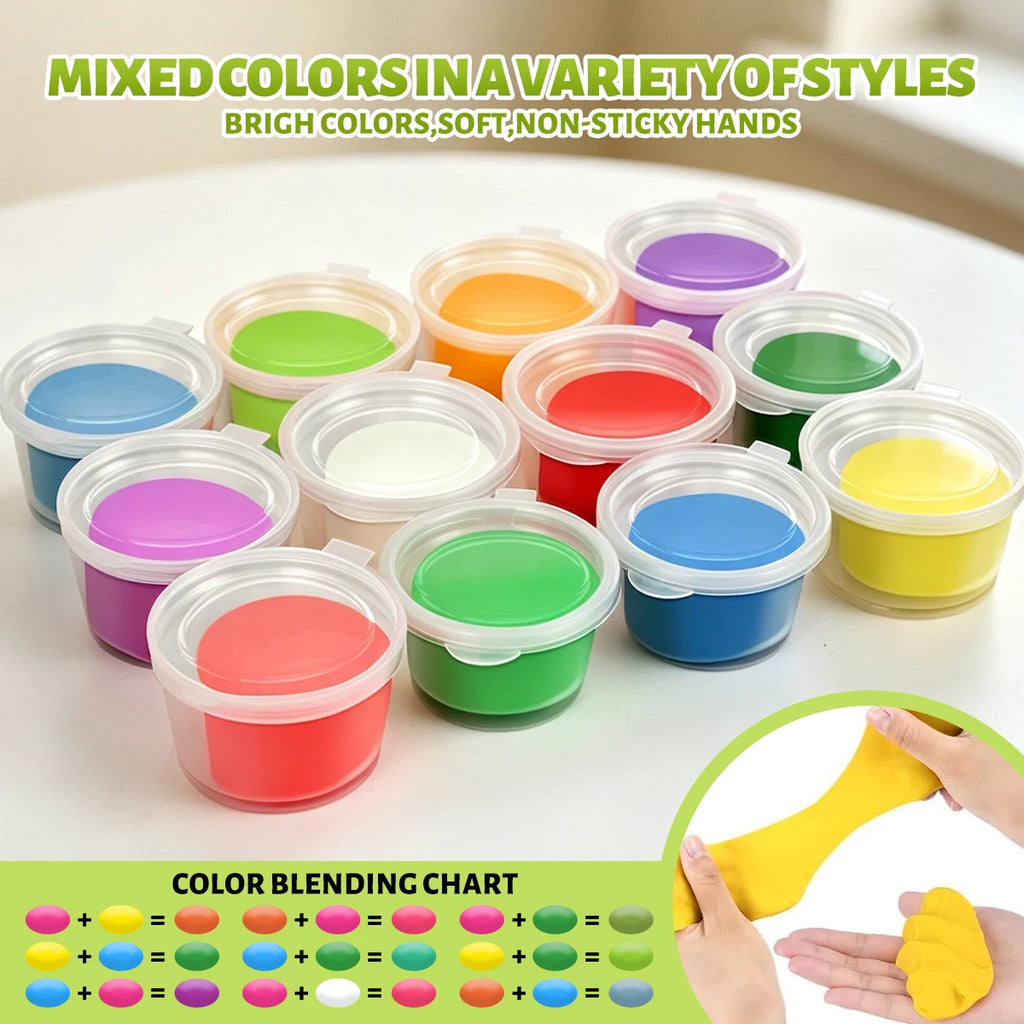 Kids Play Dough Kitchen Set – Modeling Clay with Molds & Tools
