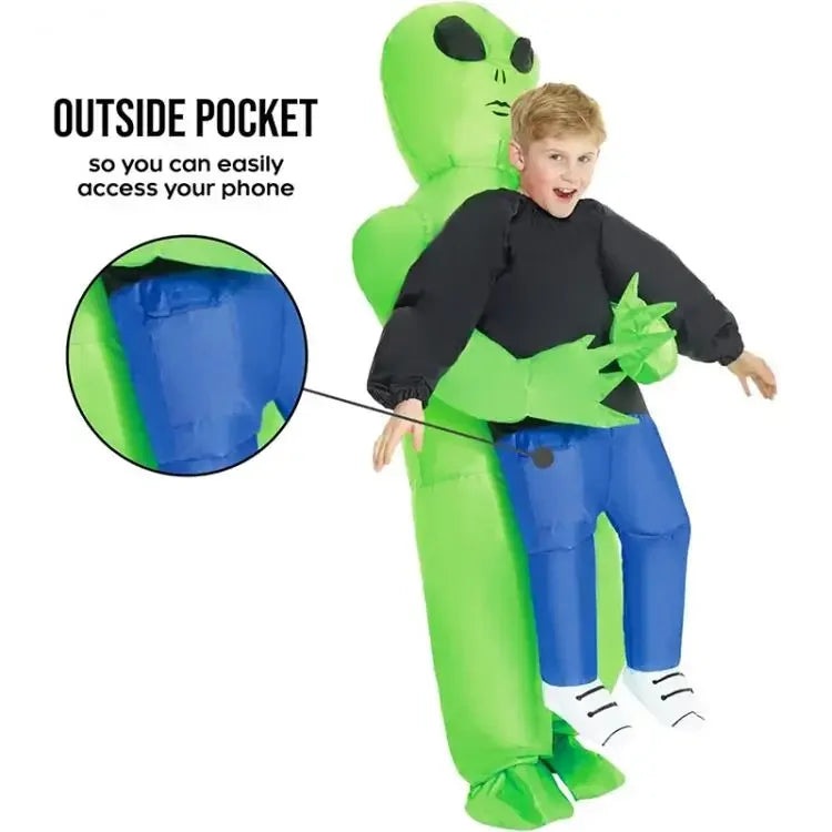 Inflatable Alien Costume – Funny Blow-Up Halloween Costume for Kids