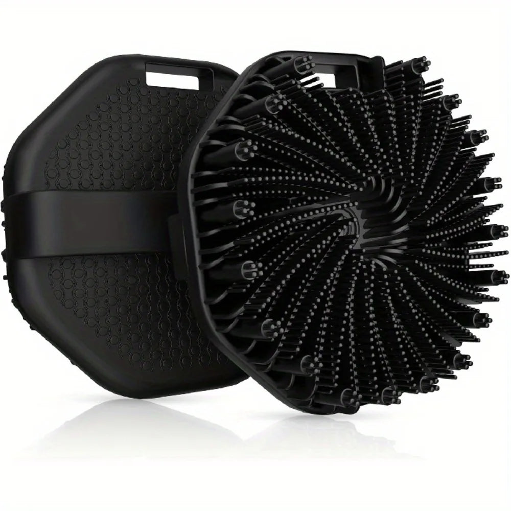 Soft Silicone Back Brush — Bath Shower Scrubber with Handle