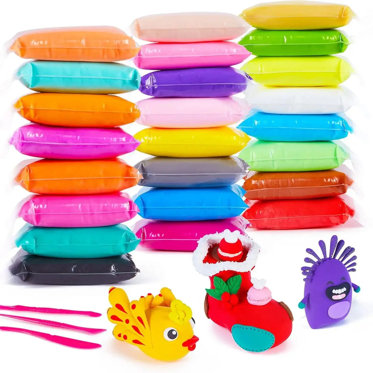 24-Color Air Dry Clay Kit