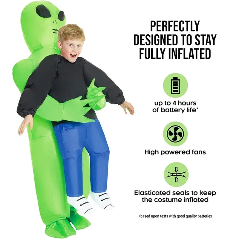 Inflatable Alien Costume – Funny Blow-Up Halloween Costume for Kids