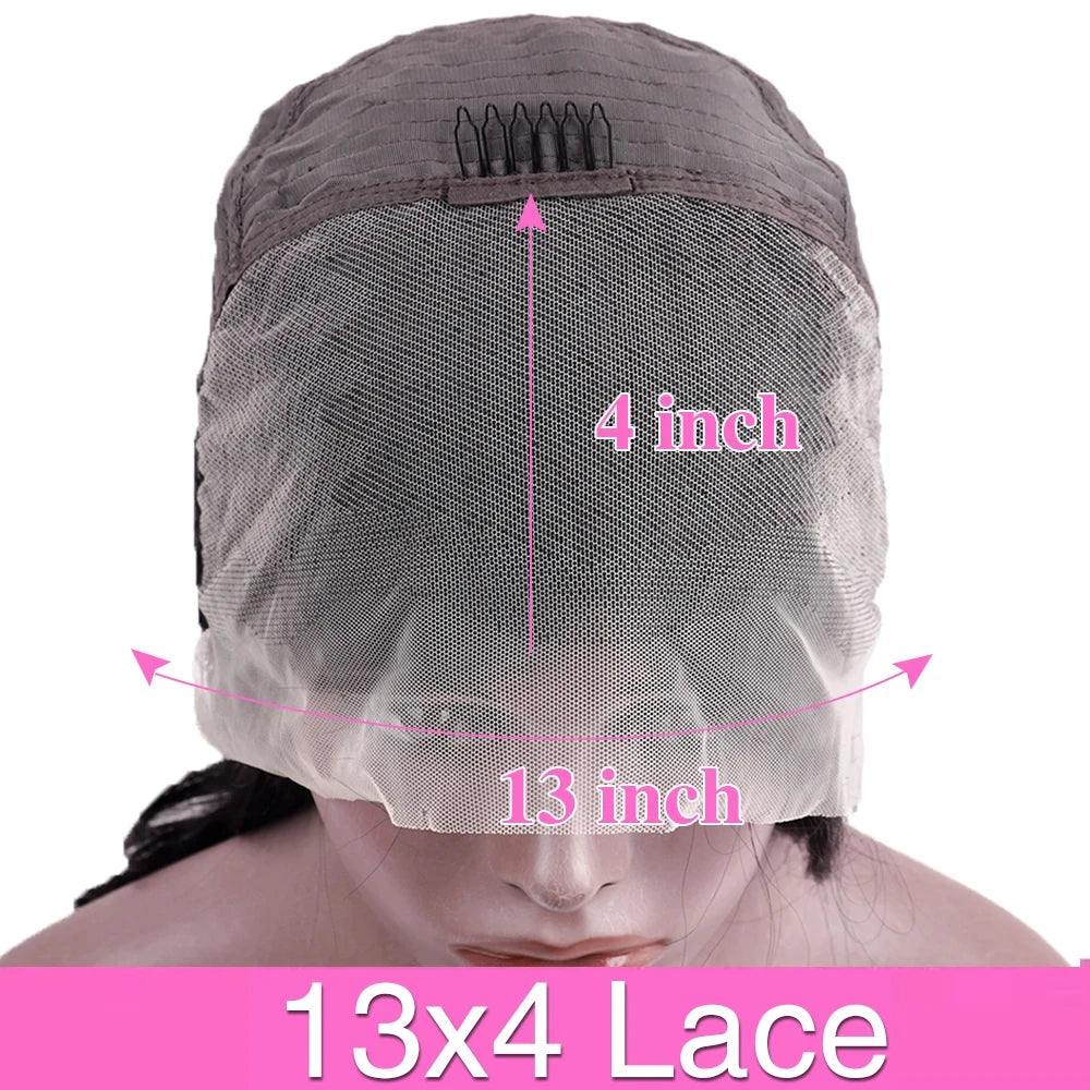 Burmese Curly Human Hair 13x4 Lace Front Wig