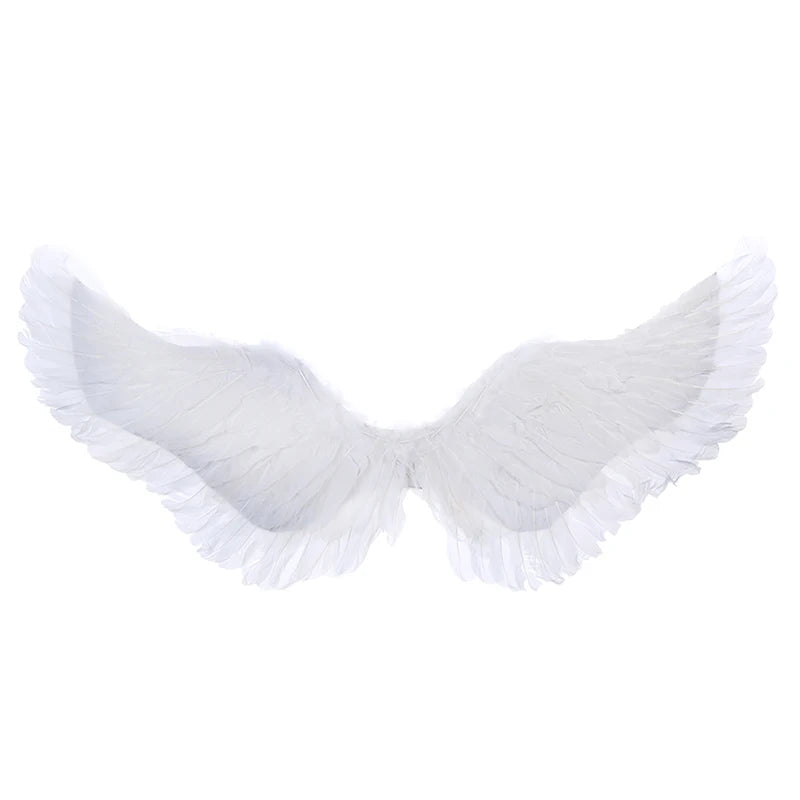 Angel Wings, Halo & Wand Costume Set – White Feather Cosplay Accessories