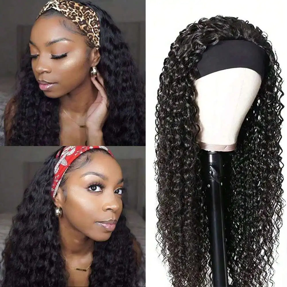 Deep Water Wave Human Hair Headband Wig