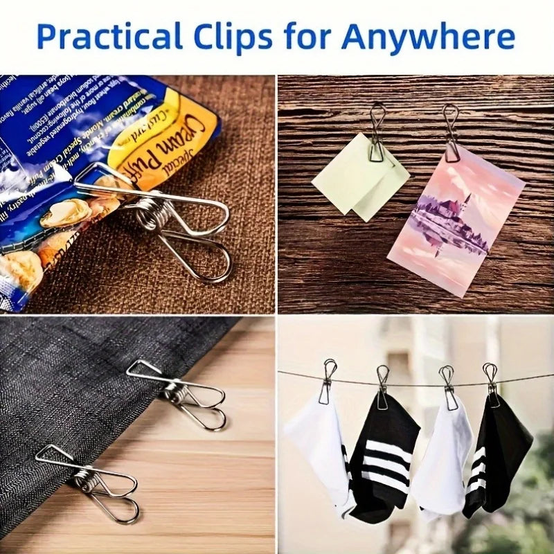 Stainless Steel Clothes Pins 20-Pack – Multi-Purpose Utility Clips for Laundry & Kitchen