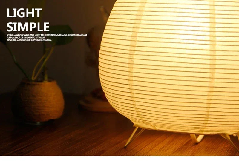 Japanese Rice Paper Table Lamp – Lantern Style