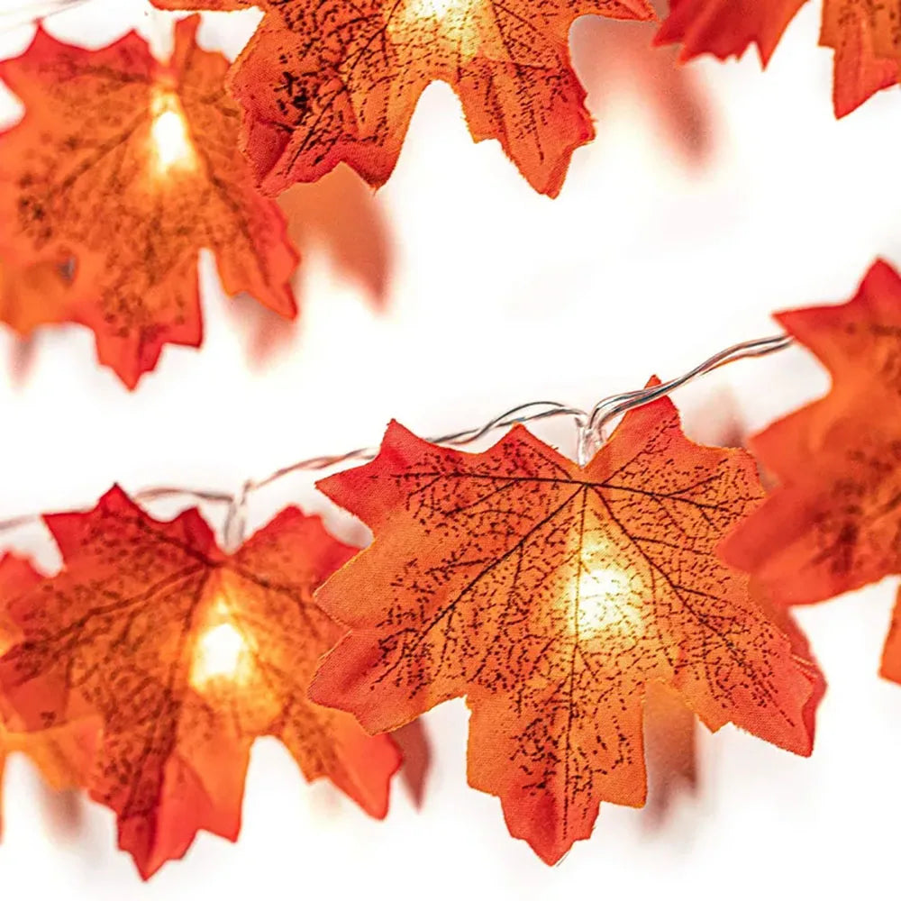 Halloween LED String Lights – Maple Leaf Fairy Lights Garland