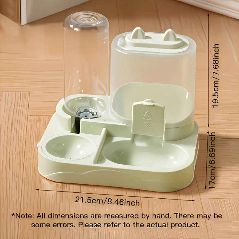 2-in-1 Pet Feeder & Water Dispenser – Dry/Wet Food Station