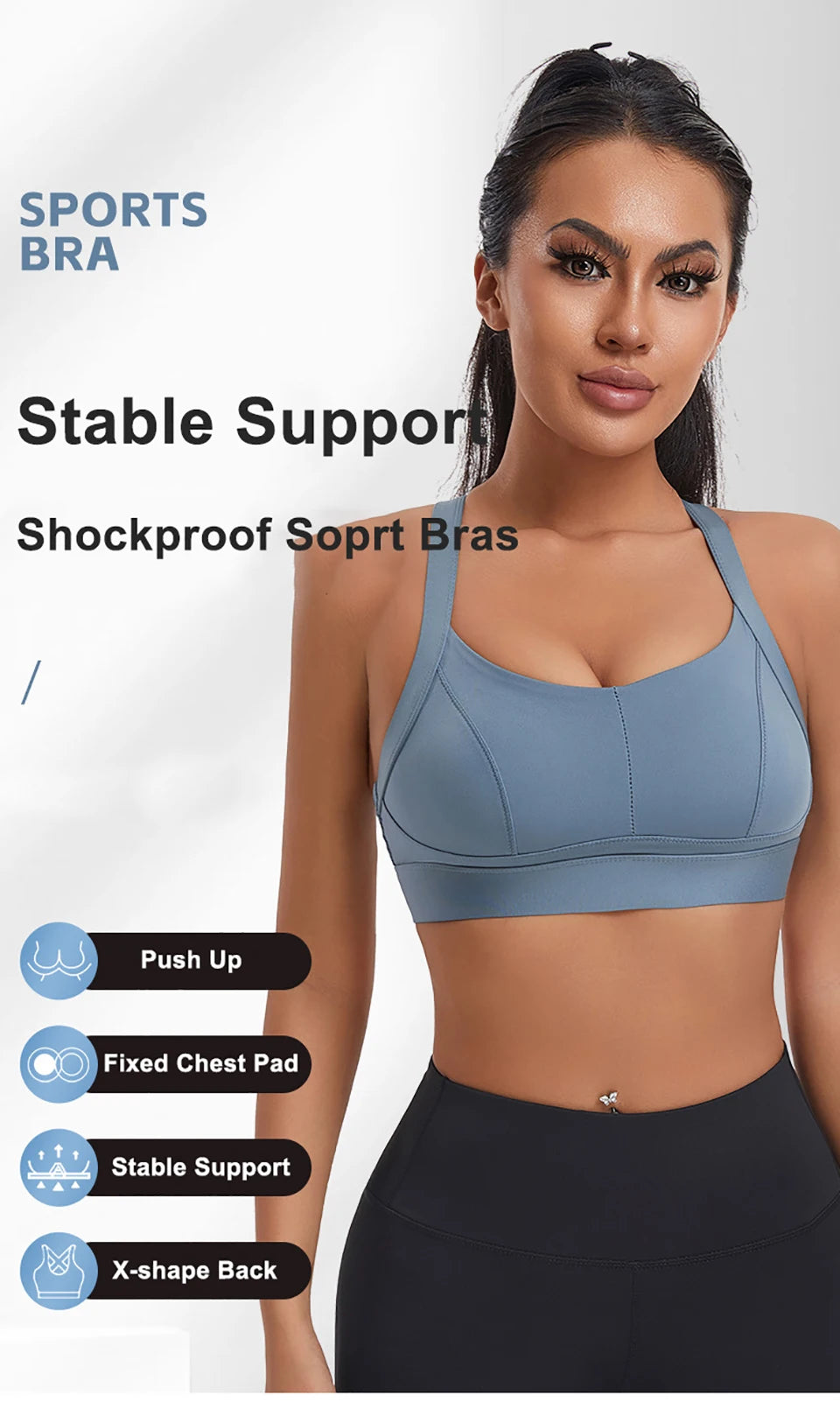 Women's High Impact Padded Sports Bra