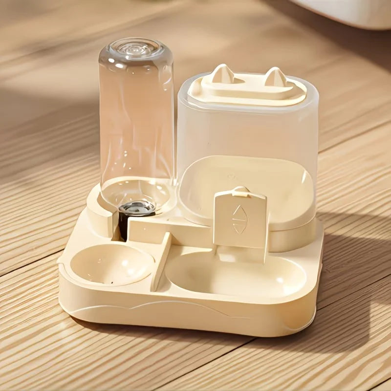 2-in-1 Pet Feeder & Water Dispenser – Dry/Wet Food Station