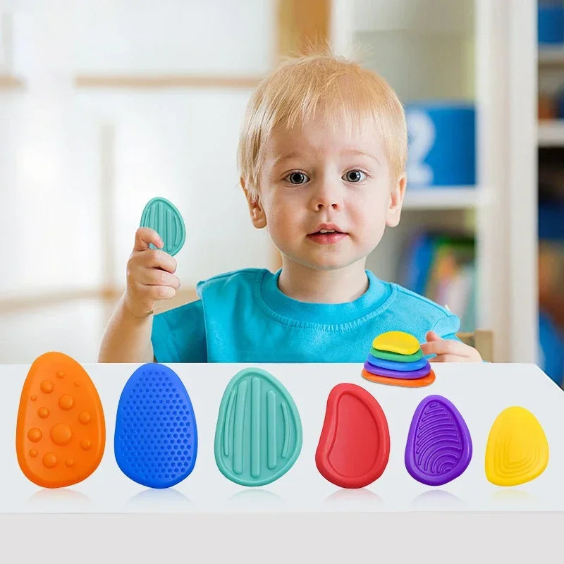Sensory Fidget Stones 6-Pack – Calming Texture Toys for Kids
